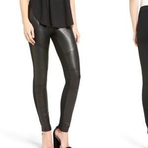 BP Faux Leather Front Moto Leggings